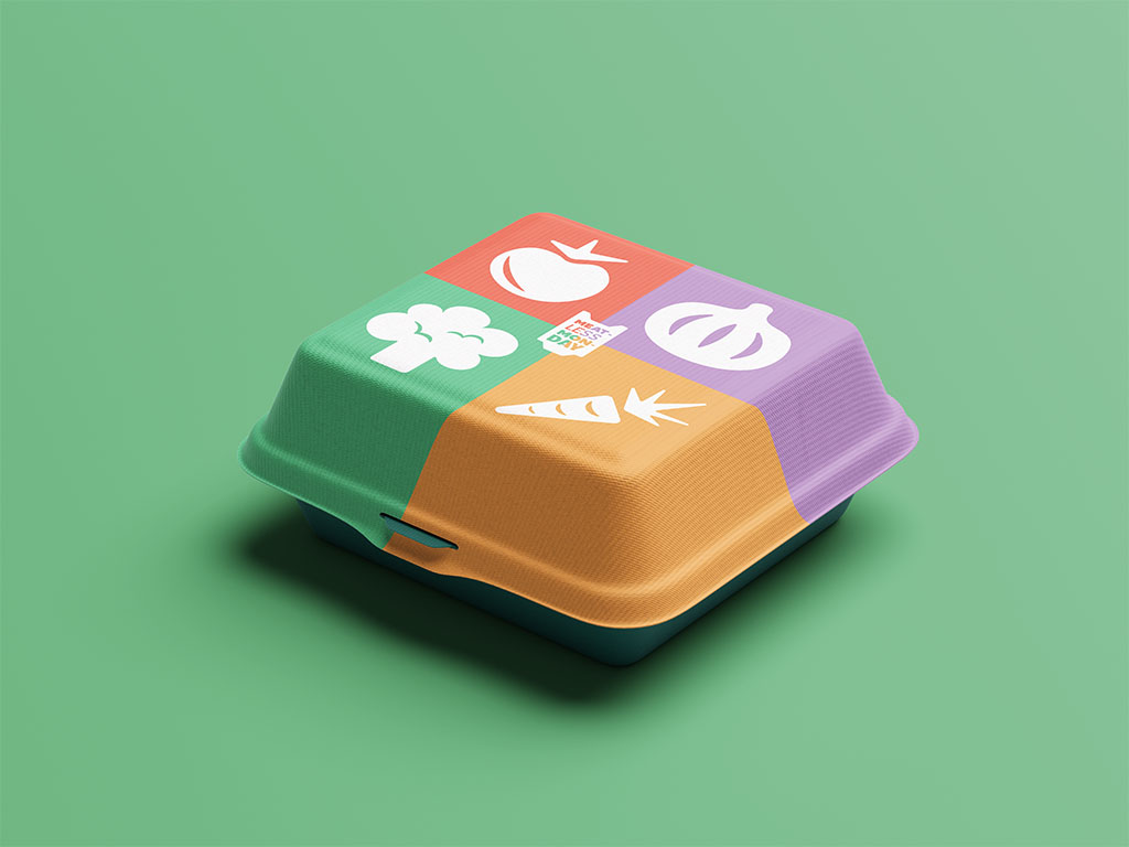 Meatless Monday takeout box